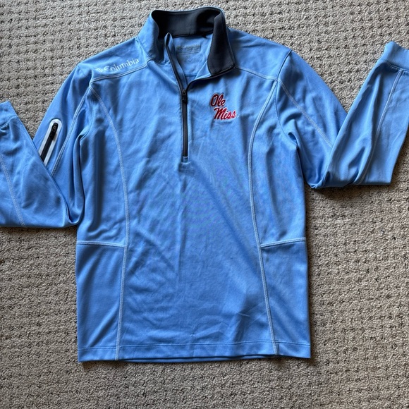Columbia Light Blue Ole Miss Golf  Pullover Small - Picture 1 of 11